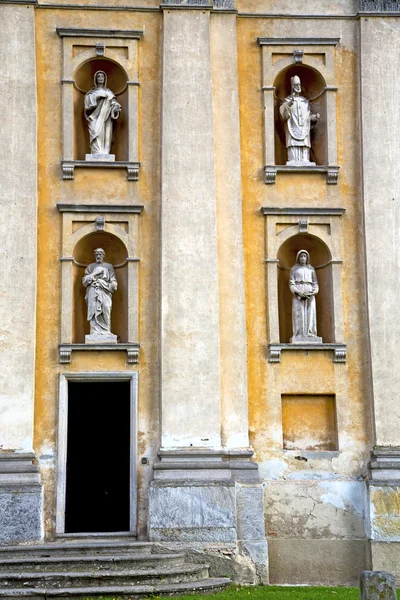 Italy  lombardy     in  the somma lombardo old  statue — Stock Photo, Image