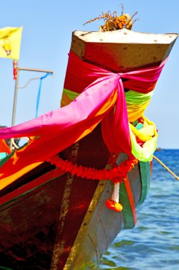 Tao bay Isle beyaz plaj Asya'da ise tekne