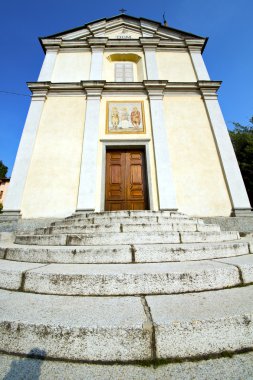 Lombardy cadrezzate eski kilise tuğla kule kapalı