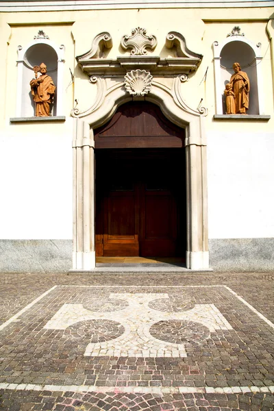 İtalya lombardy vanzaghello eski kilise kapalı — Stok fotoğraf