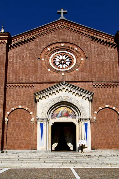 Lombardy castellanza eski kilisede tuğla kapalı — Stok fotoğraf