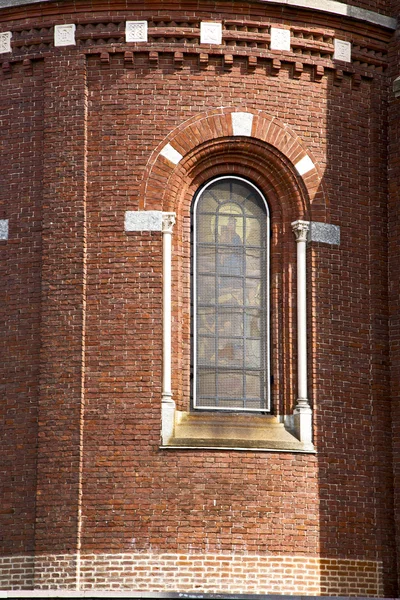 Rose window Italië Lombardije in de campo oude tegel — Stockfoto