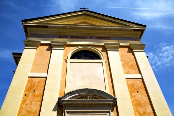 Rose fenêtre lombardie italie dans la vieille église jerago — Photo
