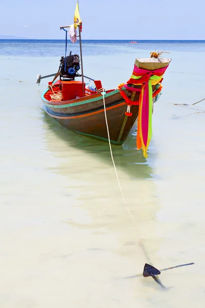 Anker thailand kho tao baai Azië eiland blauw — Stockfoto