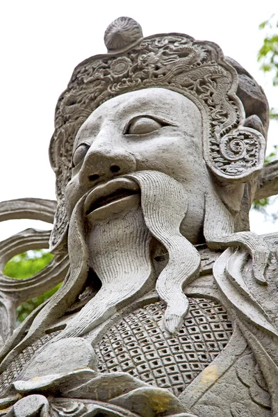 Beard  in the temple face       step    wat  palaces — Stock Photo, Image