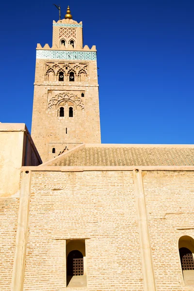 Maroc minaretu niebieski — Zdjęcie stockowe