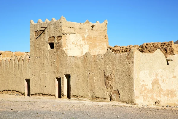 Hill Afrika i Marocko den gamla contruction byn tegelsten — Stockfoto