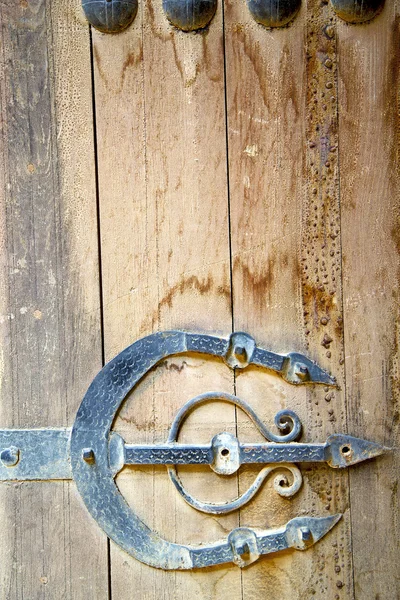 Rusty       morocco in africa the old wood    safe — Stock Photo, Image
