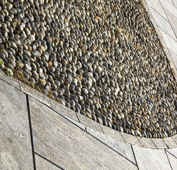 Near mozzate  italy  varese abstract   pavement of a curch and w — Stock Photo, Image