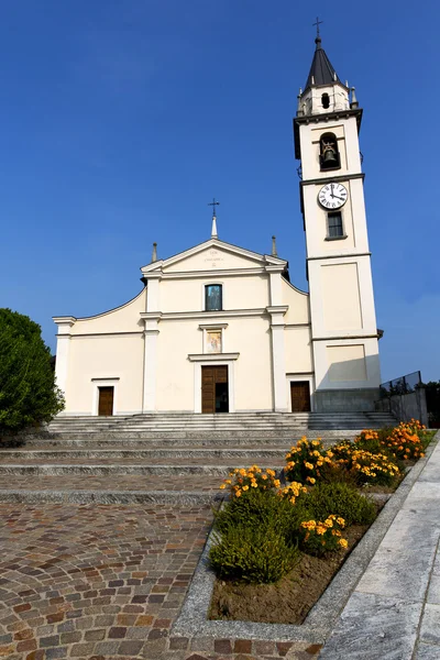 Flor en la vieja iglesia cadrezzate — Foto de Stock