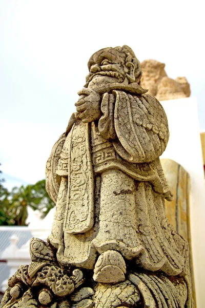 Baard in de tempel bangkok wat paleizen — Stockfoto