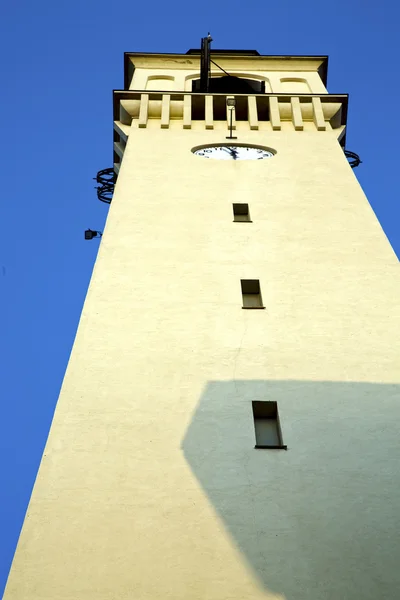 Olgiate olona vecchio astratto in parete Italia e torre della chiesa — Foto Stock