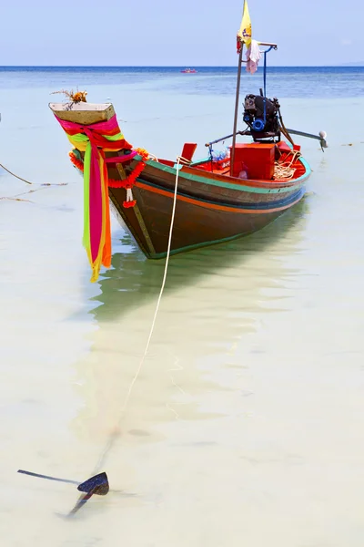 Thailand in kho tao baai Azië anker — Stockfoto