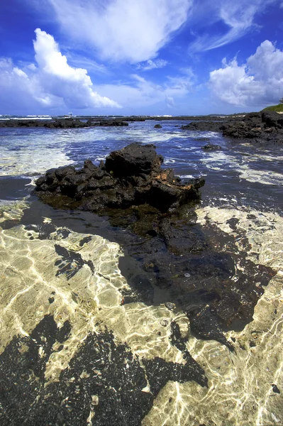 Rock in ile du cerfs mauritius — Stock Photo, Image