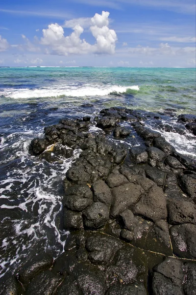 Rock and stone in ile du cerfs — Stock Photo, Image