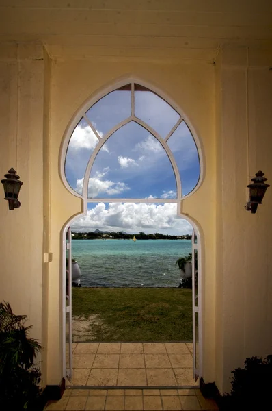Mauritius y isla de deus cocos ville locuras y ventana — Foto de Stock