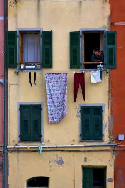Windows in the city of riomaggiore — Stock Photo, Image