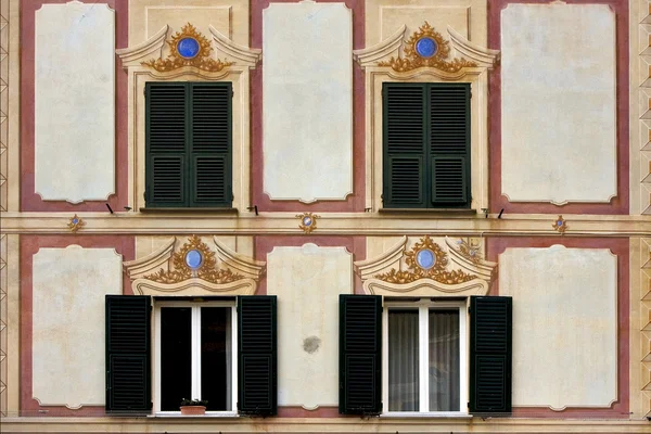 Wood venetian blind in  portofino — Stock Photo, Image