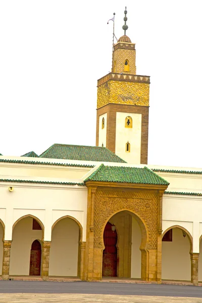 Muslim i Marocko Afrika minaret religion sky — Stockfoto