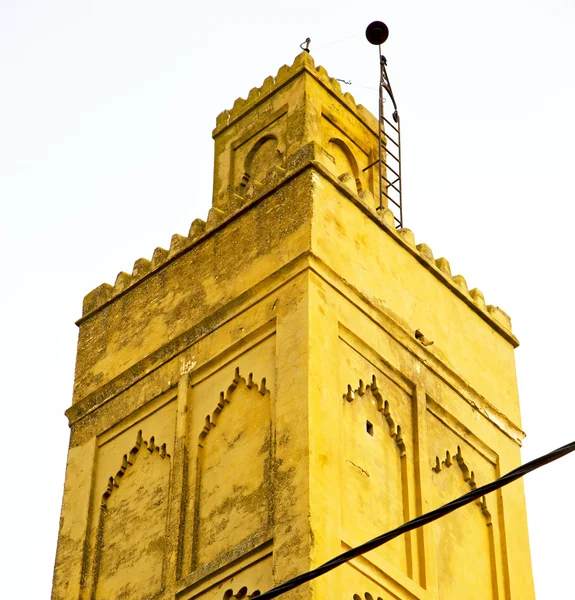 Muslim   in  mosque  the history  symbol morocco  africa  minar — Stock Photo, Image