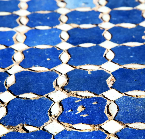 Resumo morocco em áfrica azulejo o pavimento colorido backgr — Fotografia de Stock