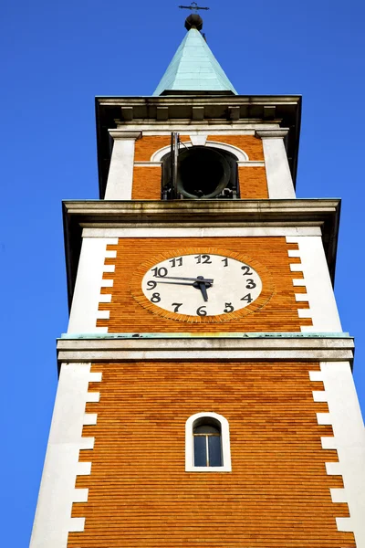 Olgiate olona eski kilise kule çan güneşli bir gün — Stok fotoğraf