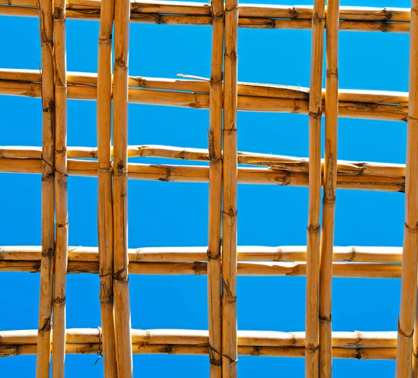 Techo de bambú abstracto morocco en el cielo de África —  Fotos de Stock
