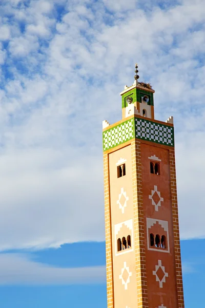 Muslim   in   mosque  the   morocco  africa  minaret religion — Stock Photo, Image