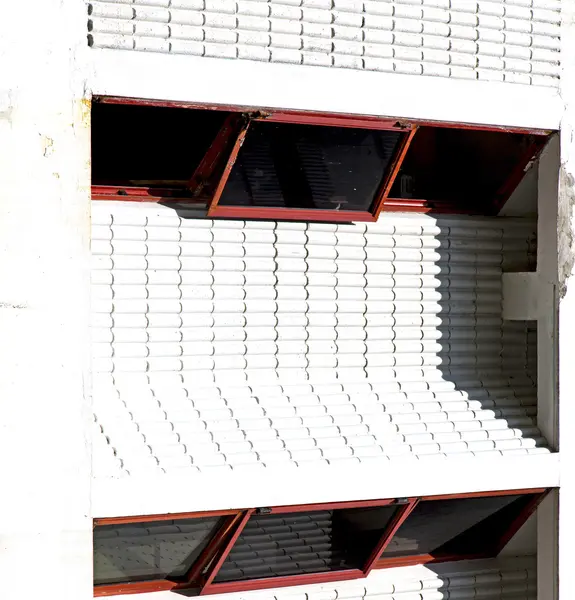 Building abstract    in the  concrete    brick shadow  angle — Stock Photo, Image