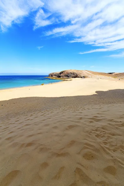 Witte kust lanzarote Spanje mensen — Stockfoto