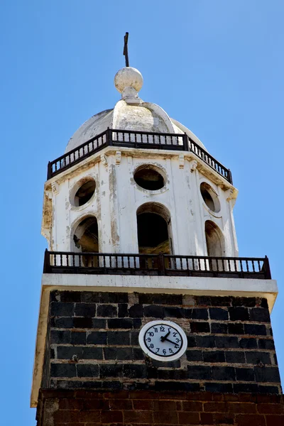 Arrecife teguise lanzarote İspanya duvar eski kule — Stok fotoğraf