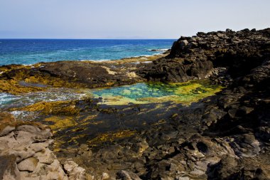 Peyzaj taş taş gökyüzü bulut beach