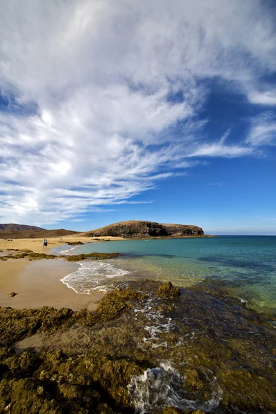 ビーチ水海岸線とランサローテ島スペインの夏 — ストック写真