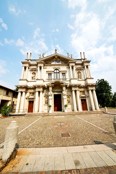 Byggnad gamla i Italien Milano religion solljus — Stockfoto