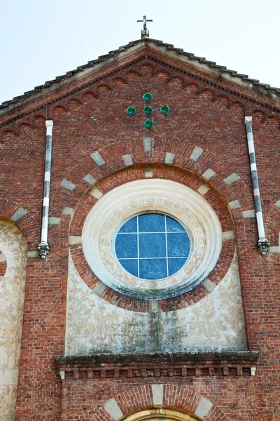 Building old  in italy      and sunlight — Stock Photo, Image