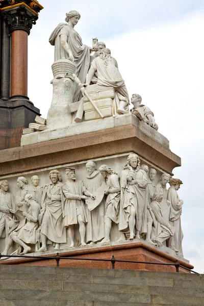 Пам'ятник Альберту в королівському палаці і старому будівництві — стокове фото