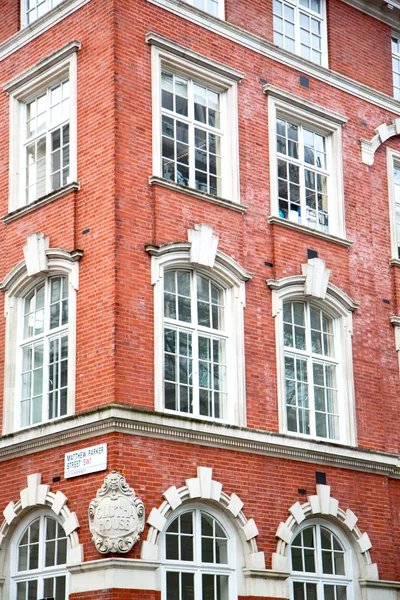 In europe london old      historical window — Stock Photo, Image