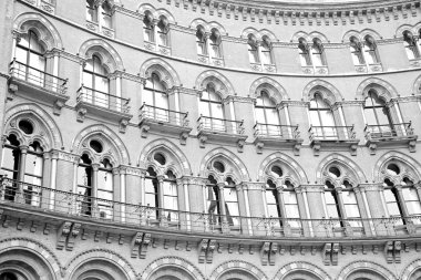 duvar binalar Londra İngiltere'de windows ve tuğla exteri