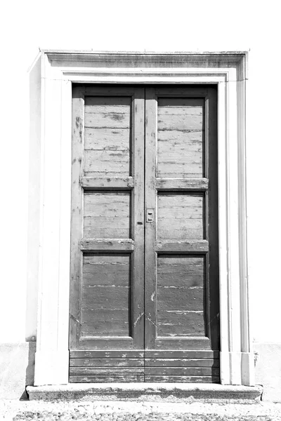 Puerta vieja en italia madera antigua antigua y textura tradicional — Foto de Stock