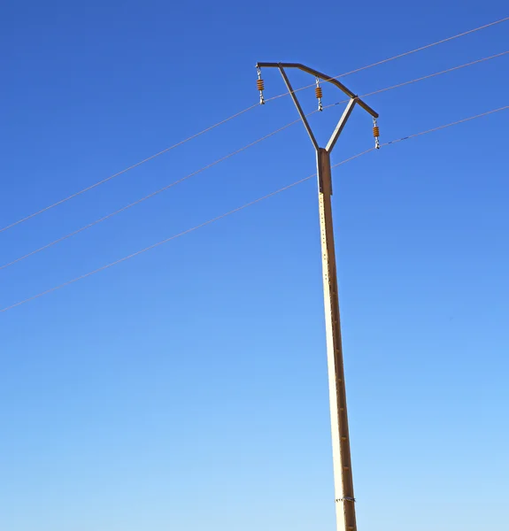 Poste de utilidad en África morocco energía y distribución pilón —  Fotos de Stock