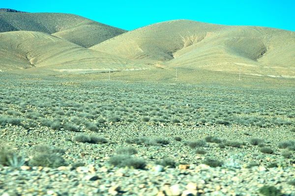 Bokor a völgyben Marokkó-Afrika atlasz száraz hegyi — Stock Fotó