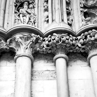 İngiltere'de tarihi mermer ve heykeli eski şehir Londra 