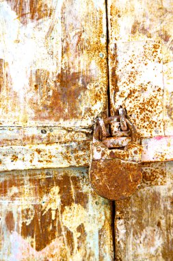 paslı kahverengi Fas Afrika kırmızı ev ve güvenli asma kilit 