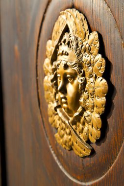 Altın yüz ev kapı İtalya lombardy sütun 
