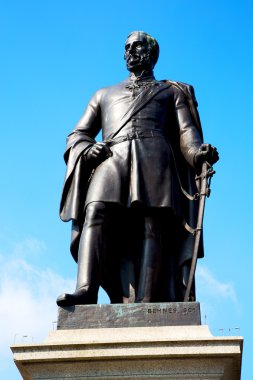 Mermer ve heykeli eski Londra İngiltere'de