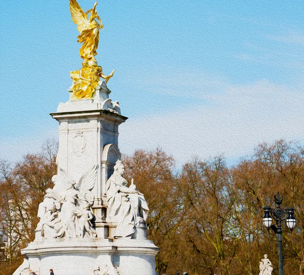 Marbre historique et statue dans la vieille ville de Londres — Photo