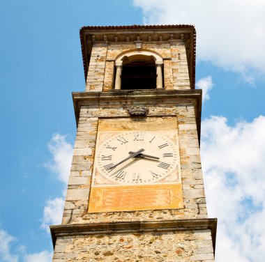 Eski Saat Kulesi İtalya Avrupa eski taş ve çan