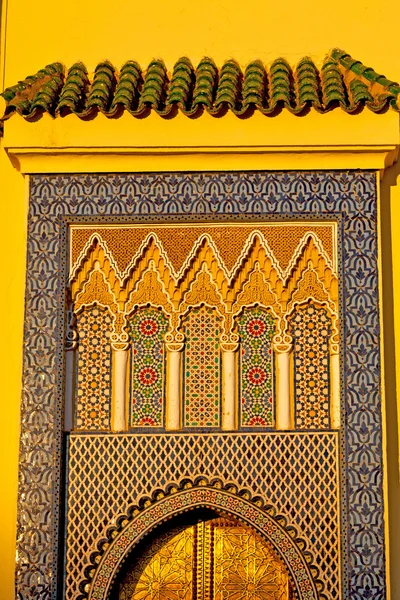 Viejo en morocco africa ancien pared ornate marrón —  Fotos de Stock