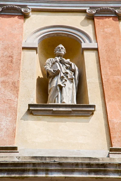 Marble in old  europe milan and statue — Stock Photo, Image