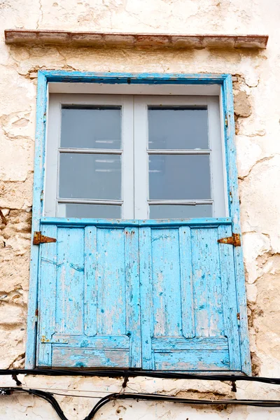 Blue window in morocco africa — Stock Photo, Image